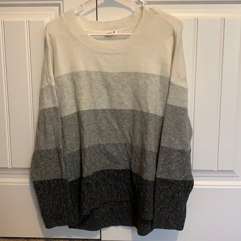 Gradient neutral gray sweater